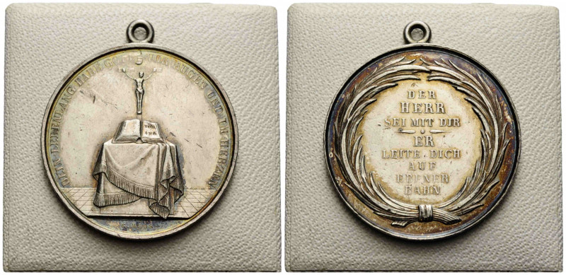 Silbermedaille / Silver medal o.J. / ND. 38.9 mm. Geschenkmedaille zur Taufe / b...