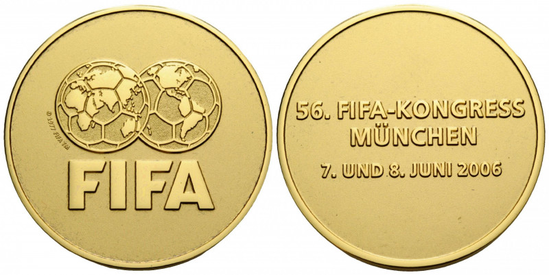 Vergoldete Kupfer-Nickel-Zinkmedaille / Gilt copper-nickel-zinc medal 2006. 50.1...