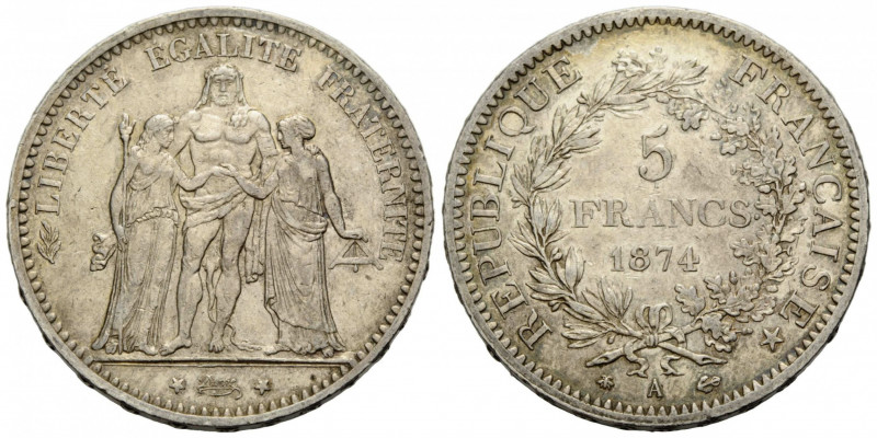 Königreich und Republik / Kingdom and Republic
3. Republik, 1871-1940 5 Francs ...