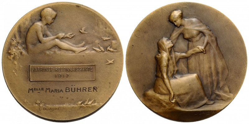 Paris III Republik 1870-1940
 Bronzemedaille / Bronze medal 1917 50.0 mm. Prämi...