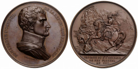 Medaillen / Medals
 Bronzemedaille / Bronze medal L'AN VIII (1799). 59.64 mm. Vs. Kopf Napoleon nach rechts. Rs. Napoléon zu Ross am St. Bernhard nac...