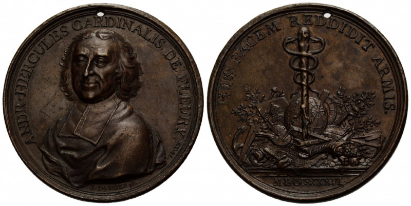 Medaillen / Medals
 Bronzemedaille / Bronze medal 1736. 54.4 mm. Gelocht / Hole...