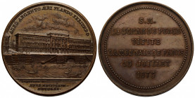 Medaillen / Medals
 Bronzemedaille / Bronze medal 1873. 41.6 mm. AURO ARGENTO AERI FLANDO FERIUNDO. AEDES AEDIFICATAE MDCCLXX. Gebäude, davor Fluss m...