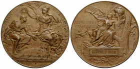 Medaillen / Medals
 Bronzemedaille / Bronze medal 1889. 63.2 mm. EXPOSITION UNIVERSELLE 1889. Expo Frankreich Paris 1889. Rs. STRICKER-DIEM 2 Frauen ...