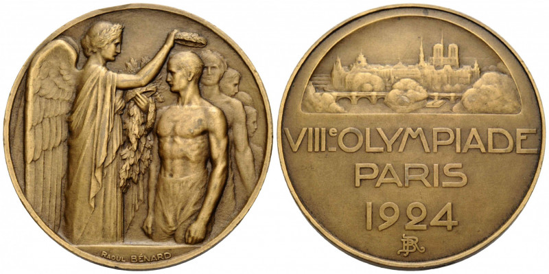 Medaillen / Medals
 Bronzemedaille / Bronze medal 1924 55 mm. FRANCE. IIIe Répu...