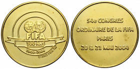 Messingmedaille / Brass medal 2004. 50 mm. FIFA. Fédération Internationale de Football Association / Vereinigungen zum Internationalen Fussball Verban...