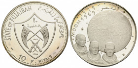 Muhammad bin Hammad al-Sharqi, 1952-1974 10 Riyals 1969. 45 mm. Silber / Silver 0.999. Fujairah (Vereinigte arabische Emirate/ United Arab Emirates). ...