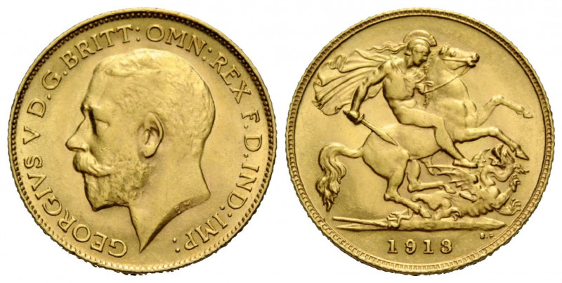 Königreich / Kingdom
George V. 1910-1936 1/2 Sovereign 1913. 19.3 mm. Gold 0.91...