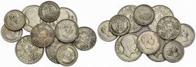 Königreich
 Lot Silber / Silver 11 coins. Gesamtgewicht / Total weight 136.8 g. Faisal I, 1 Riyal AH1350 (1932), 4 coins / Faisal II, 100 Fils AH1372...