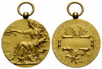 Mailand / Milan / Milano
 Goldmedaille / Gold medal o.J. / ND. 25.2 mm. Handels- und Kunstkammer Mailand (Camera di commercio ed arti di Milano). Cha...