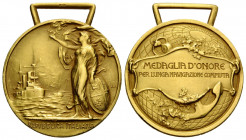 Republik / Republic
 Goldmedaille / Gold medal o.J. / ND. 33.9 mm. Z 917, Ehrenmedaille / Medal of honor. Marine / Navy / Marina e navigazione. Rv. "...