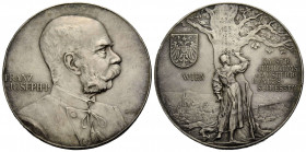 Medaillen / Medals
Franz Joseph I. 1848-1916 Silbermedaille / Silber medal 1898. 37.2 mm. Portrait FRANZ JOSEPH I. Rv. Schützin schneidet Jahreszahl ...