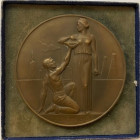 Basel Landschaft / Basle land
 Bronzemedaille / Bronze medal 1937. 103 mm. Zur 100 Jahrfeier (1837-1937) der Rheinsalinen in Schweizerhalle. Kniender...