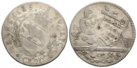 Bern / Berne Stadt und Kanton / City and canton
 Schulprämie / School premium 1734. 26.6 mm. Silber / Silver. Schulpfennig zu 20 Kreuzern. Silbermeda...