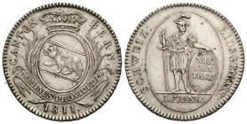 Bern / Berne
 1 Franken / Franc 1811. 29.4 mm. Kanton / Canton. Silber / Silver franc. HMZ 2-233b. Vs. zu Rs. gleichständig. 7.50 g. Vorzüglich / Ext...