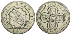 Bern / Berne Stadt und Kanton / City and canton
 Batzen 1826. 24.2 mm. Kanton / Canton. Silber / Silver. HMZ 2-236g. Wertangabe / Value indication "1...