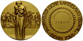 Bern / Berne Medaillen / Medal
 Vergoldete Silbermedaille / Gilt silver medal 1914. 60.4 mm. Schweizerische Landesausstellung Bern 1914 / Swiss Natio...