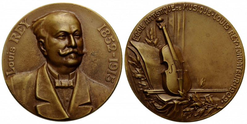 Genf / Geneva / Genève
 Bronzemedaille / Bronze medal o. J. / ND. 38.3 mm. Loui...