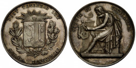 Genf / Geneva / Genève
 Schulprämie ab / from 1823. 41.37 mm. Silber / Silver. Literatur-Prämie / Literary award. Silver medal award for outstanding ...