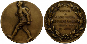 Jura
 Bronze Medaille / Bronze medal 1932. 50.2 mm. Vs. Soldat am marschieren / Obv. Soldier marching. Rs. CONCOURS DE MARCHE MILITAIRE. DELEMONTS-LE...