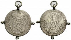 Luzern / Lucerne Beromünster, Chorherrenstift
 Silbermedaille / Silver medal 1720. 51 mm. Mit Ringöse / With ring eyelet. Vs. FUNDA ECCL BERO 720 BER...