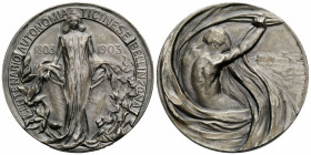 Tessin/Ticino Bellinzona
 Silbermedaille / Silver medal 1903. 40 mm. Auf die Jahrhundertfeier des Eintritts in den Bund / to the centenary of entry i...