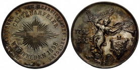 Thurgau
 Silbermedaille / Silver medal 1898. 36.4 mm. 24.9 g. Bronze Medaille / Bronze medal 21.5 g. Vs. 100 Jahrfeier in Weinfelden auf die Befreiun...