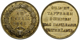 Uri
 Vergoldete Silbermedaille / Gilt silver medal 1845. 29.8 mm. Militärische Verdienstmedaille Urner Milizen, bei der Niederschlagung des 2. Freisc...