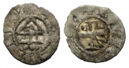 Waadt / Vaud Lausanne, Bistum / Bishopric
Anonyme Prägungen / Anonymous coinage Obol o.J. / ND. (13 Jh./century). 10.1 mm. Silber / Silver. HMZ 1-485...