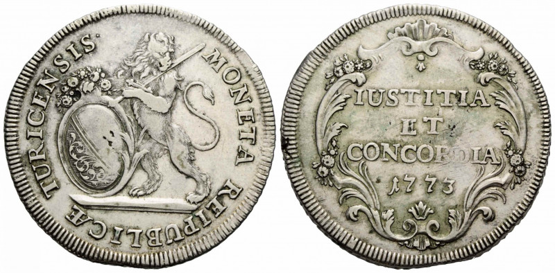 Zürich / Zurich
 Taler 1773. 41.0 mm. Silber / Silver Zurich thaler. Obv. Monet...