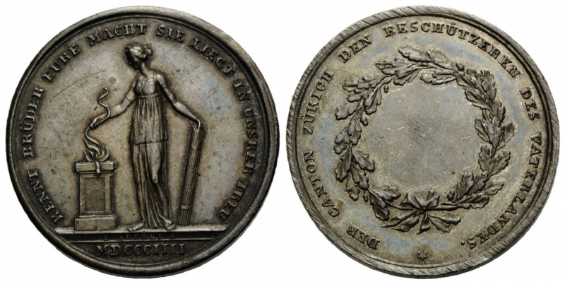 Zürich / Zurich
 Silbermedaille / Silver medal 1804. 35.3 mm. Exemplar für Offi...