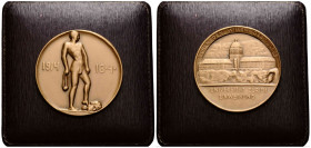 Zürich / Zurich
 Bronzemedaille / Bronze medal 1914. 50.4 mm. Universität Zürich Einweihung, Inauguration of the University of Zurich 18.4.1914. Durc...
