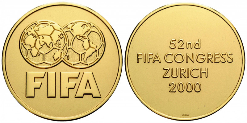 Zürich / Zurich
 Vergoldete Kupfer-Nickel-Zinkmedaille / Gilt copper-nickel-zin...