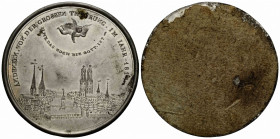 Zürich / Zurich
 Zinnmedaille / Tin medal 78.3 mm. Ohne Preiszettel / Without price slip. Vs. ANDENKEN VON DER GROSSEN THEURUNG IM JAHR 1817. SI HE. ...