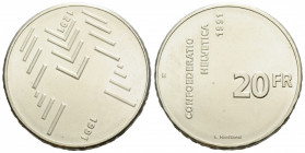 Eidgenossenschaft / Confederation Gedenkmünzen / Commemorative coins
 20 Franken 1991. 33.0 mm. 700 Jahre Schweiz. Eidenössenschaft / 700 Years of Sw...