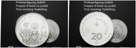 Eidgenossenschaft / Confederation Gedenkmünzen / Commemorative coins
 20 Franken 2017. 33.0 mm. Silber / Silver 0.835. Probeprägung Jodeln / Trial mi...
