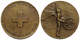 Eidgenossenschaft / Confederation Medaillen / Medals
 Bronzemedaille / Bronze medal 1923. 50 mm. ACS. AUTOMOBILE CLUB DE SUISSE. 25 ANNIVERSAIRE 1923...