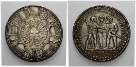 Eidgenossenschaft / Confederation
 Halber Bundestaler / Half federal thaler o. J / ND. 44 mm. Silber / Silver. Vs. Drei Eidgenossen beim Schwur / Obv...