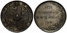 Medaillen / Medals Genf / Genève
 Silbermedaille / Silver medal 1903. 45.0 mm. Eaux-Vives. Wappen / Coat of arms REP. ET CANT. DE GENEVE. Rv. FETE CO...