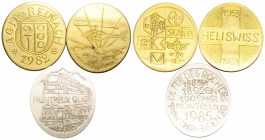 Medaillen / Medals Lot
 Schweiz, Emil Fässler Medaillen, 1973-1991: 17x Silber à ca. / Silver à approx 7.2 g / 4x Messing / Brass à approx 5.8 g / 6x...
