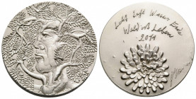 Medaillen / Medals
 Silbermedaille / Silver Medal 2011. 33.0 mm. Hans Erni (1909 -2015). "Wald ist Leben". für das Internationale Jahr der Wälder 201...