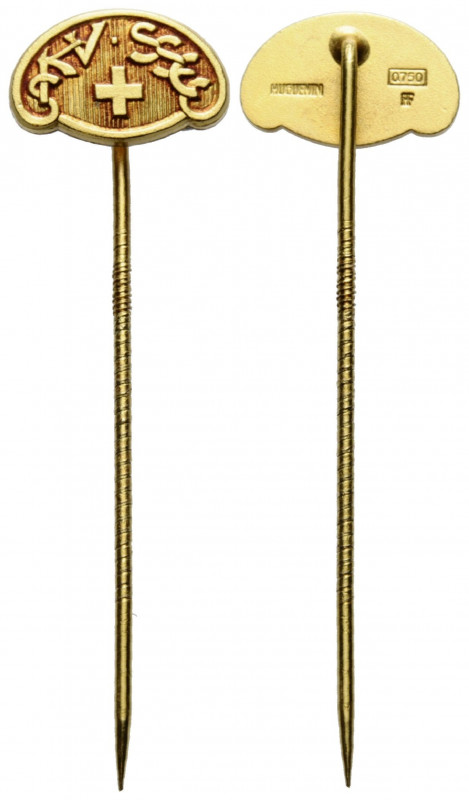 Orden
 Verschiedene Orden o. J. / ND. 45.6 mm. Gold 0.750. Anstecknadel / Pin. ...
