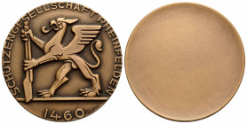 Schützentaler & Schützenmedaillen / Shooting talers & Shooting medals Aargau / Argovia
 Bronzemedaille / Bronze medal o. J. / ND. 38.5 mm. Vs. / SCHÜ...