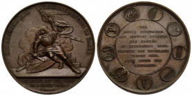 Schützentaler & Schützenmedaillen / Shooting talers & Shooting medals Basel / Basle / Bâle
 Bronzemedaille / Bronze medal 1844. 37.5 mm. Basel. Eidge...