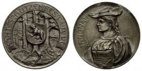 Schützentaler & Schützenmedaillen / Shooting talers & Shooting medals Bern / Berne
 Silbermedaille / Silver medal 1906. 23.2 mm. Bern. Kantonalschütz...