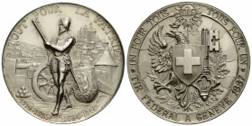 Schützentaler & Schützenmedaillen / Shooting talers & Shooting medals Genf / Geneva / Genève
 Silbermedaille / Silver medal 1887. 45.3 mm. Genève / G...