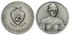 Schützentaler & Schützenmedaillen / Shooting talers & Shooting medals Graubünden / Grisons
 Silbermedaille / Silver medal 1936. 12.97 mm. Silber / Si...