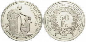 Schützentaler & Schützenmedaillen / Shooting talers & Shooting medals Graubünden / Grisons
 50 Franken / 50 Francs 2012. 37 mm. Silber / Silver 0.900...