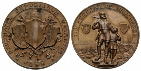 Schützentaler & Schützenmedaillen / Shooting talers & Shooting medals Neuenburg / Neuchâtel
 Bronzemedaille / Bronze medal 1898. 32.1 mm. Neuenburg. ...