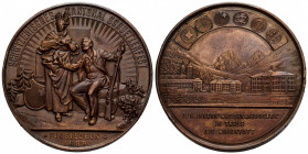Schützentaler & Schützenmedaillen / Shooting talers & Shooting medals Schwyz
 Kupfermedaille / Copper medal 1889. 45.7 mm. Einsiedeln. Schwyzerisches...